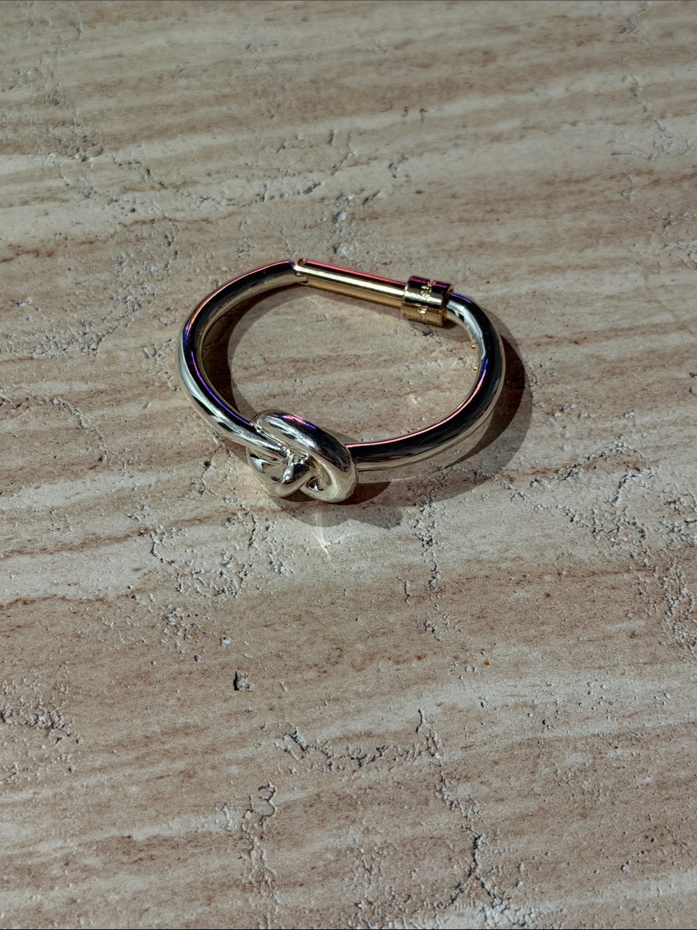 White House Black Market Silver Knot Hinged Bracelet